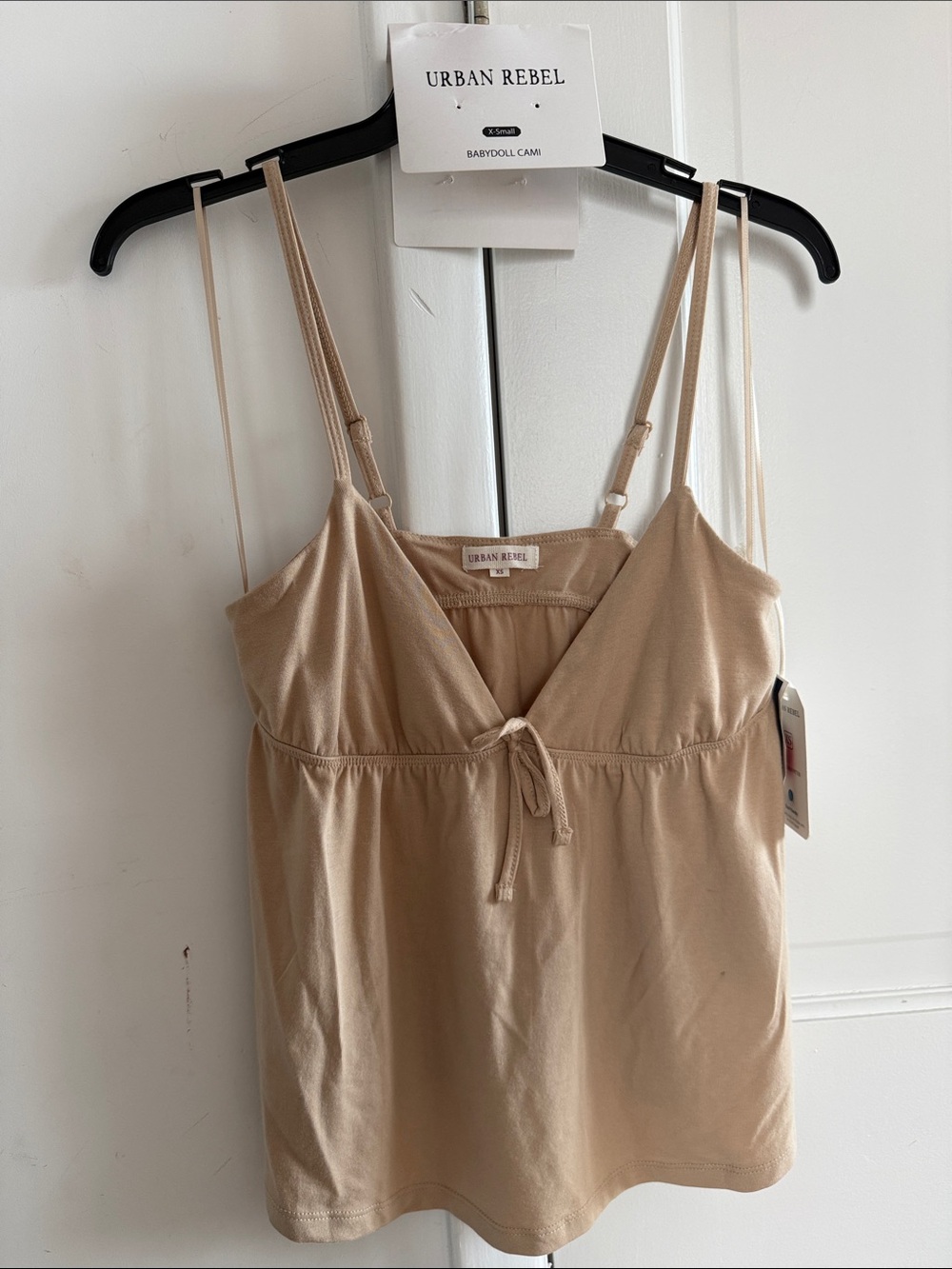Cream Tie-Front Camisole